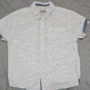 Original Penguin White and Blue Casual Shirt